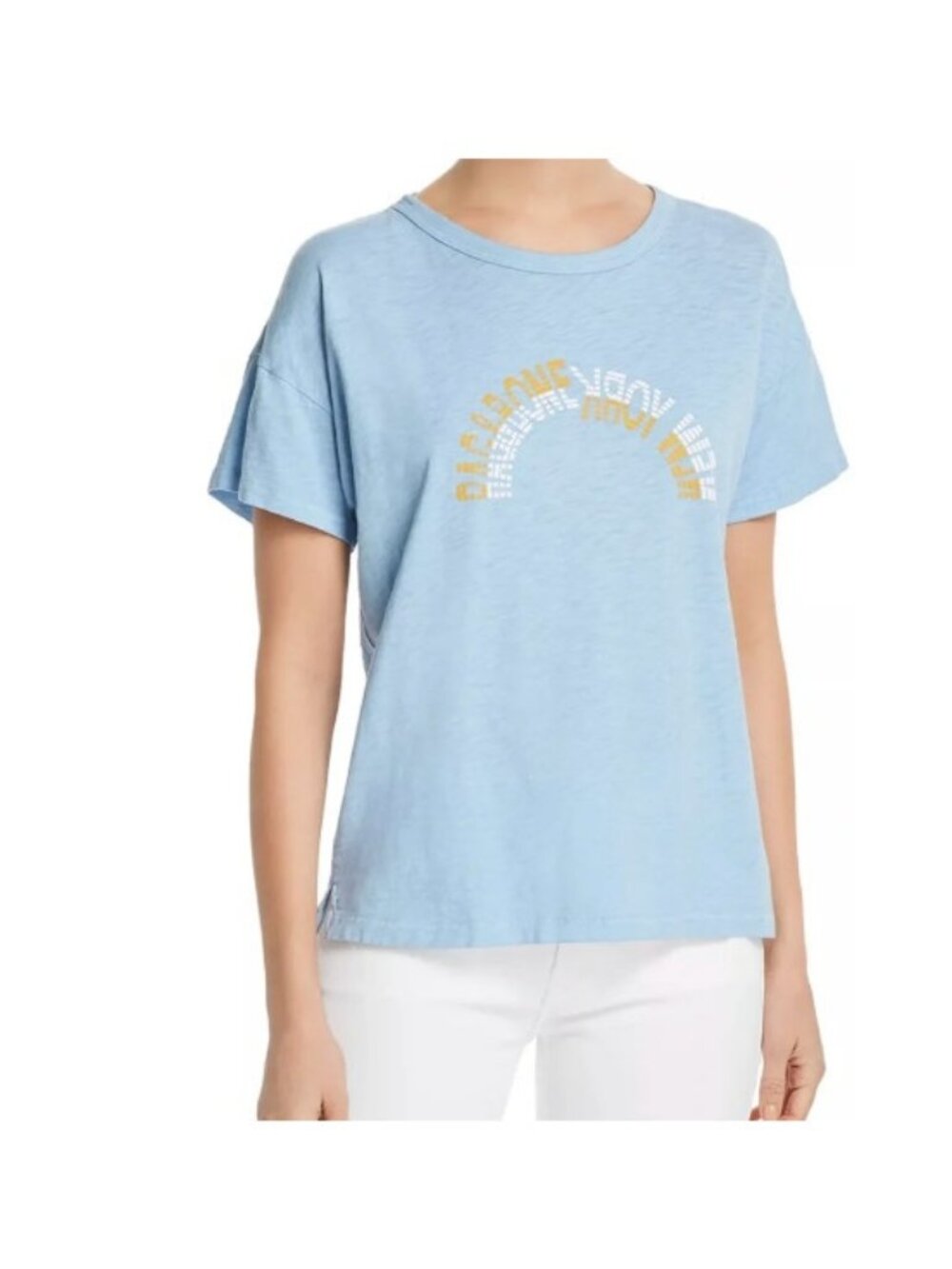 Rag & Bone New York Arched Graphic Tee Blue ( XS )